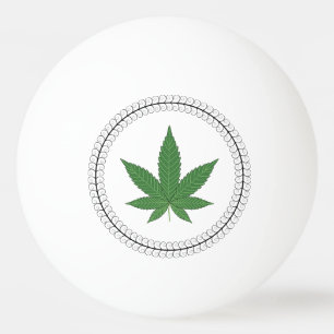 Weed Leaf Tree Swirl Trim Personalisiert Tischtennisball