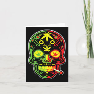 Weed Skull Stoner Mexican Cinco De Mayo Karte