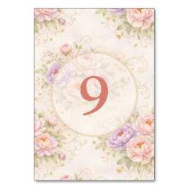 Weeding floral table number tischnummer
