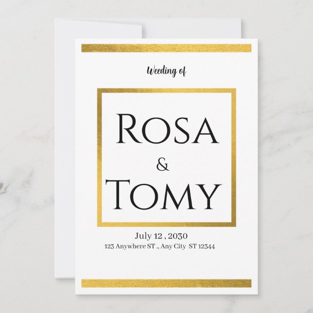 Weeding invitation (Devant)
