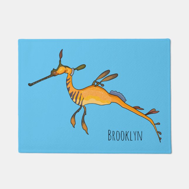 Weedy seadragon cartoon illustration  fußmatte (Vorderseite)