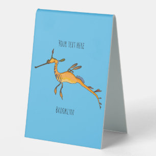 Weedy seadragon Cartoon Illustration Tischaufsteller