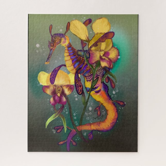 Weedy Seadragon mit Orchids (Vertikal)