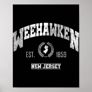 Weehawken Nj New Jersey Retro Nostalgie Poster
