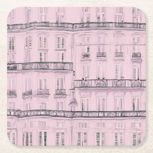 Weekend a Paris  Rechteckiger Pappuntersetzer (Vorderseite)