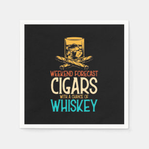 Weekend Cigars With A Chance Of Whiskey Serviette