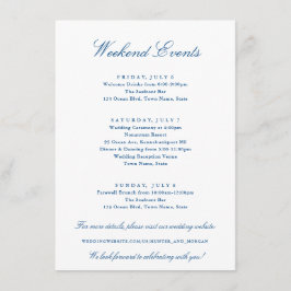 Weekend Events Kennebunkport Hochzeitskollektion Begleitkarte