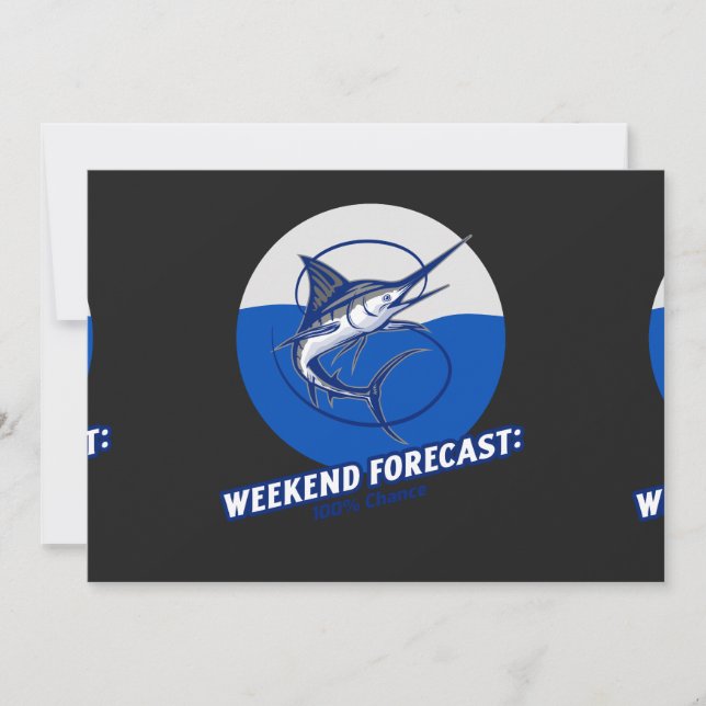 Weekend Forecast  100% Chance  Dankeskarte (Vorderseite)