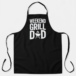 Weekend Grill Dad Funny BBQ Schürze