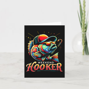 Weekend Hookerr Funny Fish Vater Liebe Fischerei V Karte