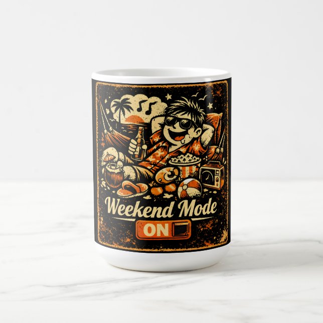 Weekend Mode ON – Relax Chill Humor Lifestyle Kaffeetasse (Mittel)