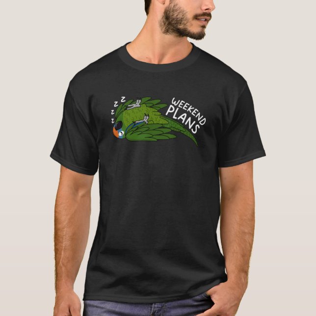 Weekend Plans Parrot I Sleeping Peach fronted Conu T-Shirt (Vorderseite)