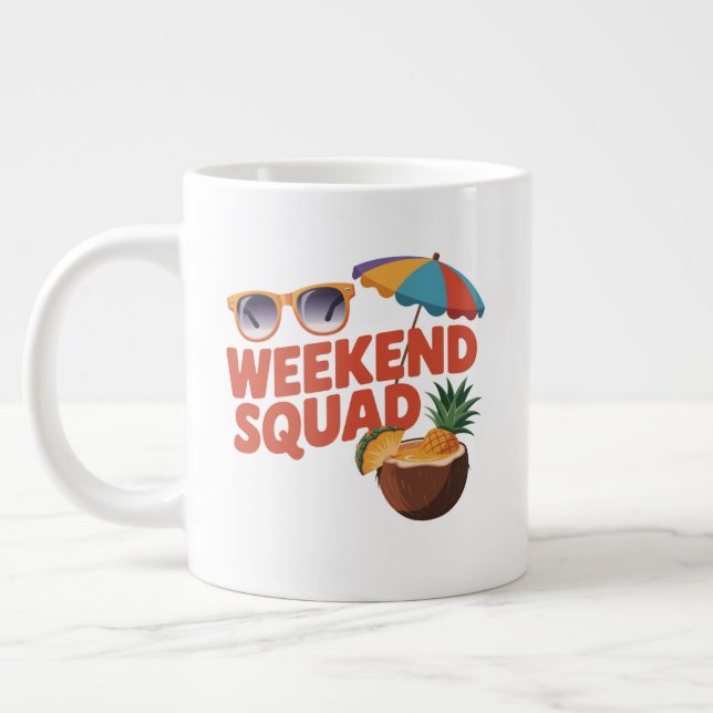 Weekend Squad Jumbo-Tasse (Links)