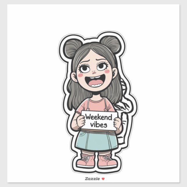 Weekend Vibes Aufkleber (Blatt)