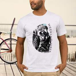 Weekend Vibes Black Graphic T - Shirt