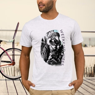 Weekend Vibes Black Graphic T - Shirt