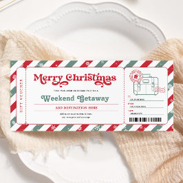 Weekend Weihnachtsgeschenk Ticket Gutschein Einladung