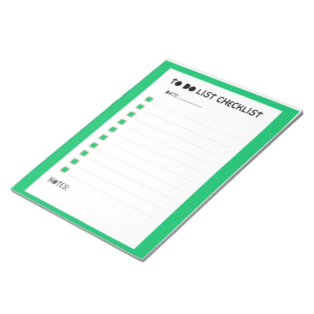 Weekly Checklist Planner Notizblock (angewinkelt)