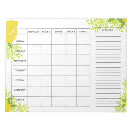 Weekly Meal Planner with Lemon Design Notizblock