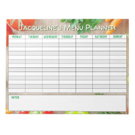 Weekly Menu Planner to Personalise. Notizblock