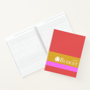 Weekly monthly budget expenses modern bright notizbuch