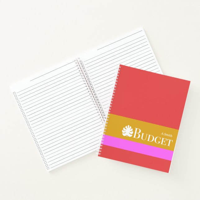 Weekly monthly budget expenses modern bright  notizbuch (Innenseite)