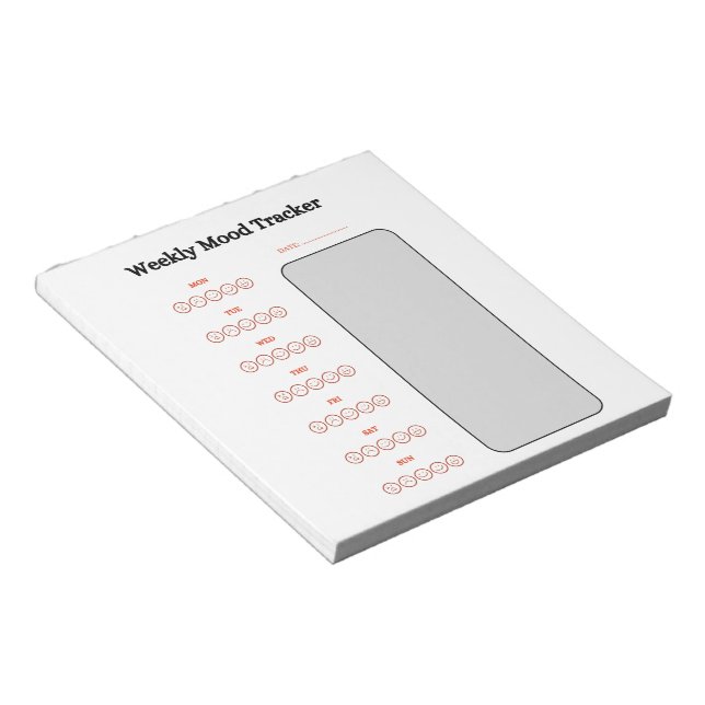 Weekly Mood Tracker Notizblock (angewinkelt)