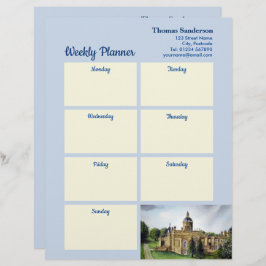 Weekly Planner Castle Howard Yorkshire England Briefbogen