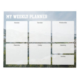Weekly Planner (mountain) for active people,  Notizblock