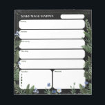 Weekly Planner Notepad – Dark Whimsical Design Notizblock<br><div class="desc">Plan your week with a touch of magic. This dark whimsical floral weekly planner notepad brings structure and creativity together. With sections for each weekday, a dedicated weekend box, a priorities space, and a flexible header for week, month, or personal notes, it’s perfect for staying organized while feeling inspired. Each...</div>