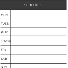 Weekly Schedule Tracker Post es notiert Post-it Klebezettel