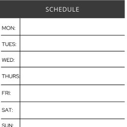 Weekly Schedule Tracker Post es notiert Post-it Klebezettel