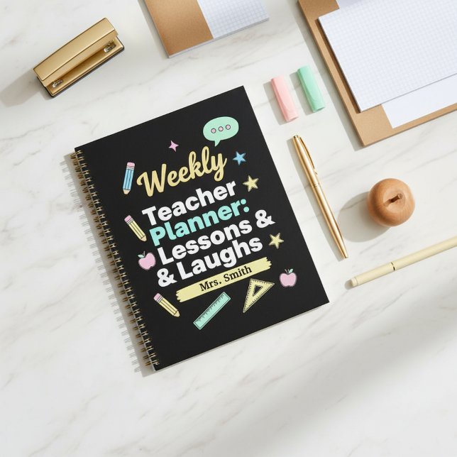Weekly Teacher Planner: Lessons & Laughs  (Créateur téléchargé)