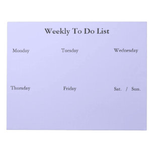 Weekly To Do List Notepad Notizblock