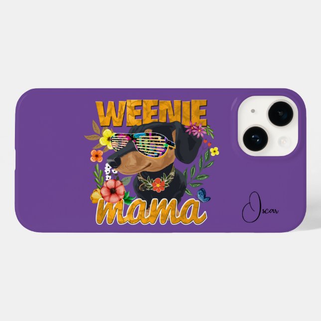 WEENIE MAMA DACHSHUND Coque-Mate iPhone 14 Coque (Verso (horizontal))