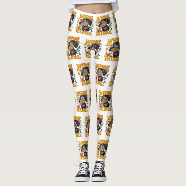 Weenie Mama Dachshund Leggings (Devant)