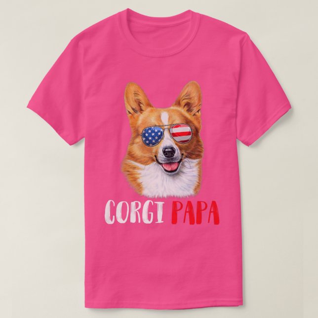 Weenie Papa Corgi Dad Dog Corgi Lovers  T-Shirt (Design vorne)