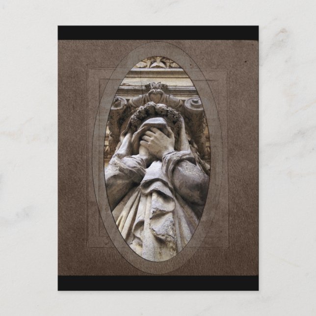 Weeping Beerdigung Art Postkarte (Vorderseite)