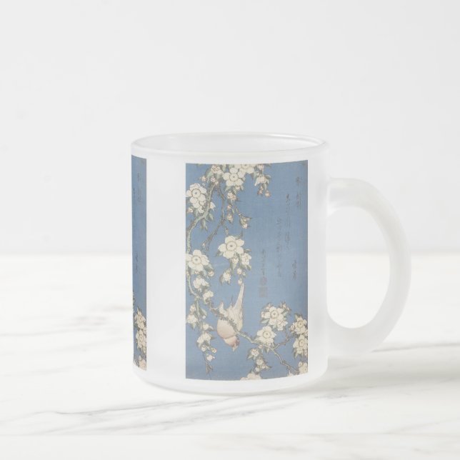 Weeping Cherry and Bullfinch, Hokusai, 1834, Mug (Droit)