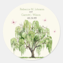 Weeping Williow Wedding Sticker