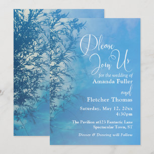 Weeping Willow Ethereal Dreamy Sky Wedding 2 Einladung