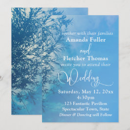 Weeping Willow Ethereal Dreamy Sky Wedding Einladung