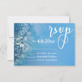 Weeping Willow Ethereal Dreamy Sky Wedding RSVP Karte