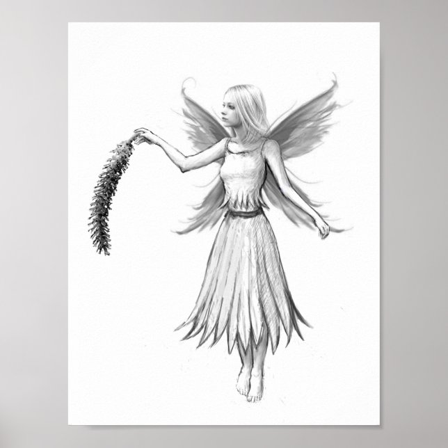 Weeping Willow Fairy mit Catkin Poster (Vorne)