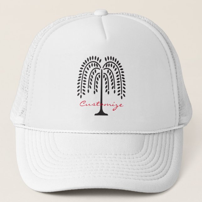 Weeping Willow Silhouette Thunder_Cove Truckerkappe (Vorderseite)