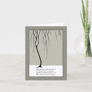 Weeping Willow Sympathy Card Karte