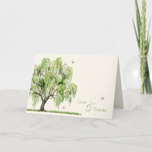 Weeping Willow Wedding Suite Danke Karte (Vorderseite)