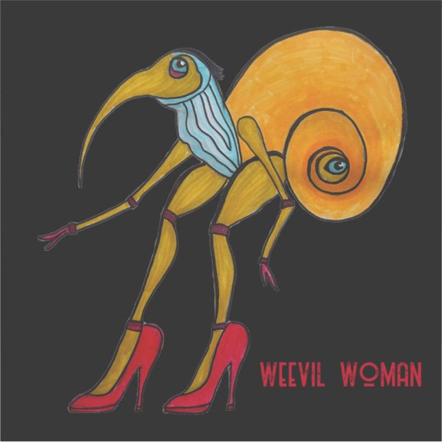 Weevil Woman Large Vinyl Sticker (Vorderseite)