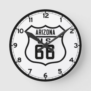 Weg 66 - Arizona Runde Wanduhr