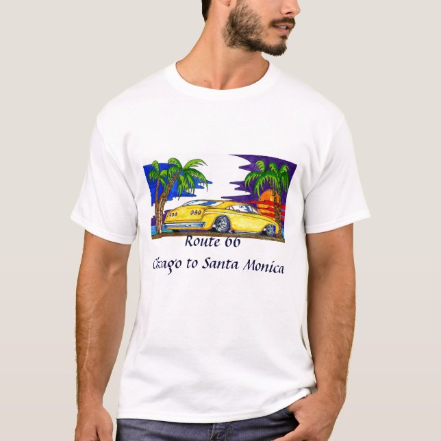 Weg 66 Chicago zu Santa Monica T-Shirt (Vorderseite)